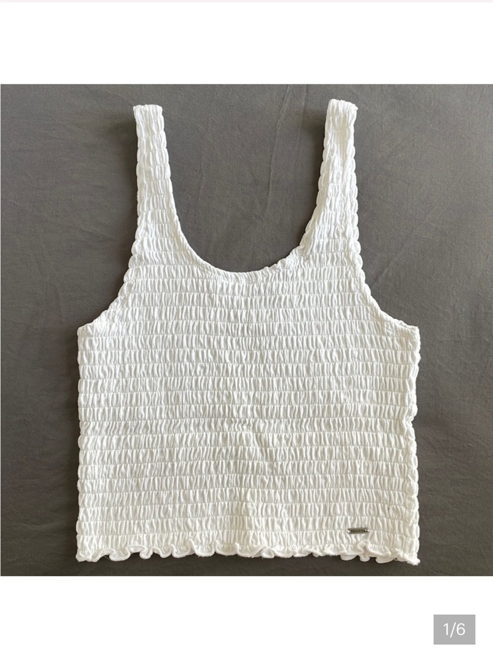 Hollister White Smocked Tank